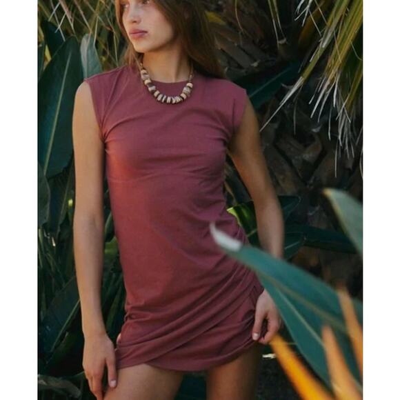 Free People Dresses & Skirts - Free People Beach Women's Dress Jacinta Mini Tulip Wrap Red Large Cotton